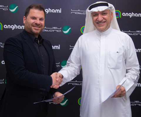 Mr. Salem Al Hindi, CEO of Rotana Music Holding and Eddy Maroun, Anghami’s Co-founder and CEO (Photo: Business Wire)